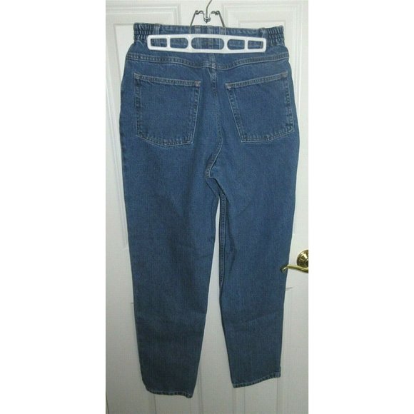 LL Bean Size 10 Med Tall Women's Original Relaxed Fit Denim Jeans Elastic Waist - Picture 2 of 5